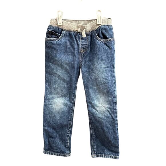 2 Pairs Children's Place Blue Denim Jeans Pockets Stretchy Waist Size 4T - Picture 3 of 11